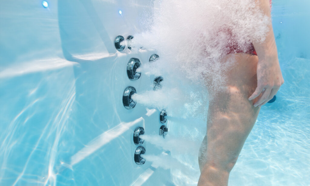 trening pływania w swim spa